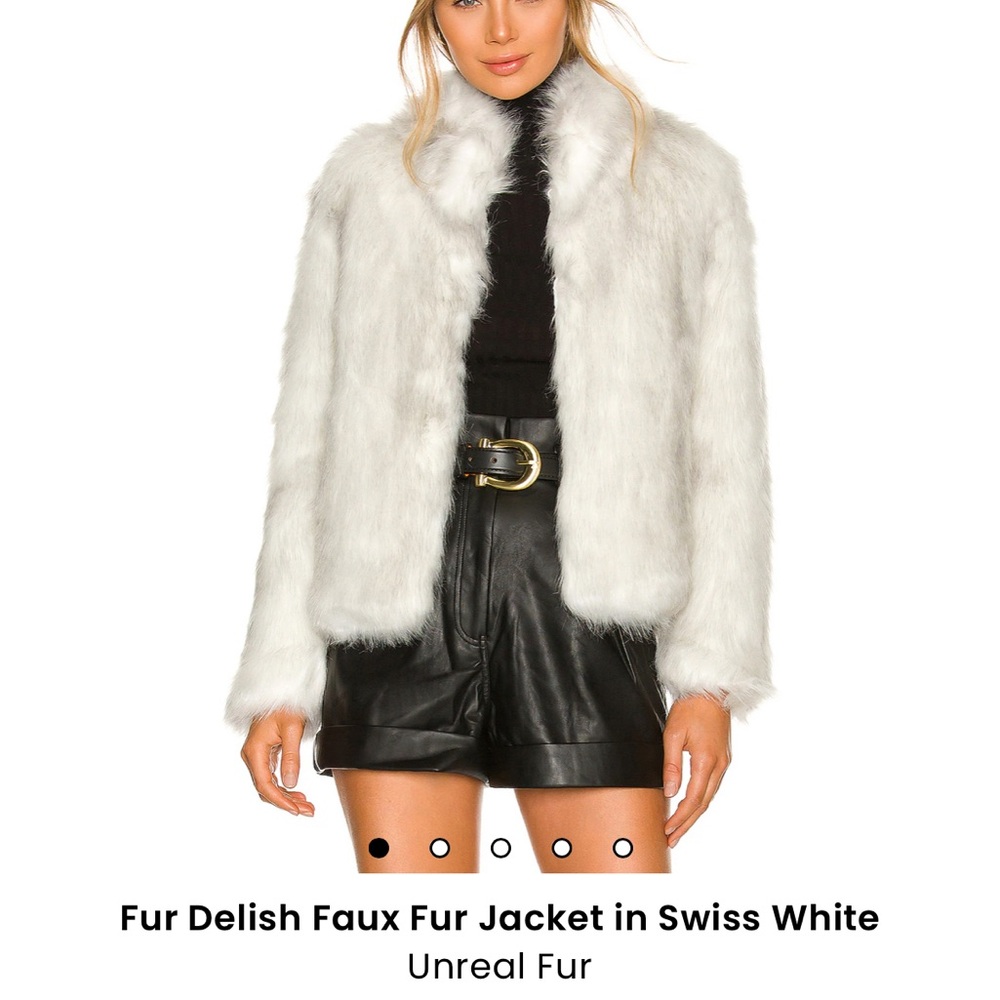 Unreal Fur Faux Fur Jacket In Swiss White - image 1